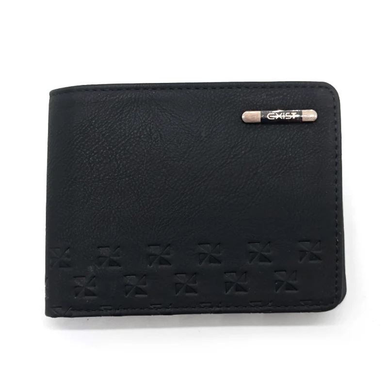 Soft touch pu bifold pénztárcák férfiak számára