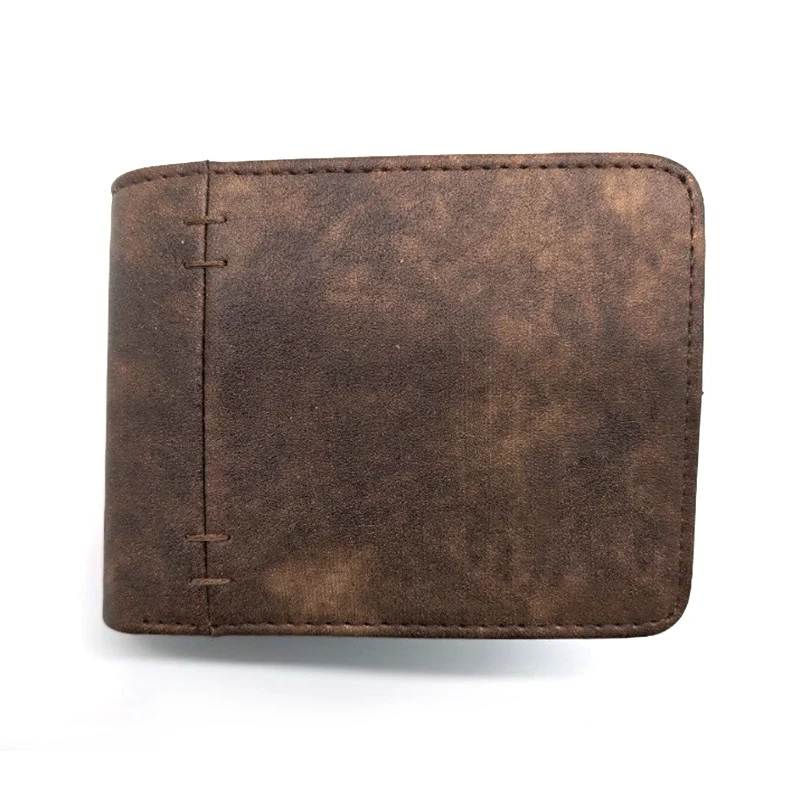 Vintage stílusú PU Bifold pénztárcák férfiak számára